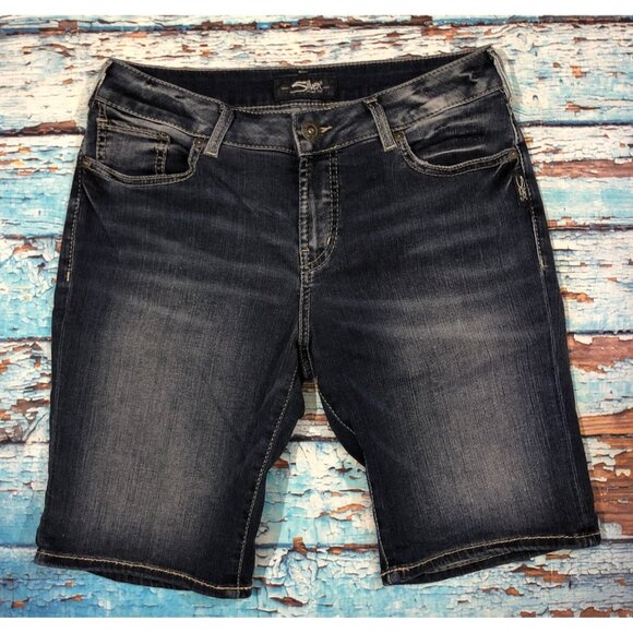 SILVER Jeans Bermuda Shorts womens Size 28 Inseam 9 - Picture 2 of 7